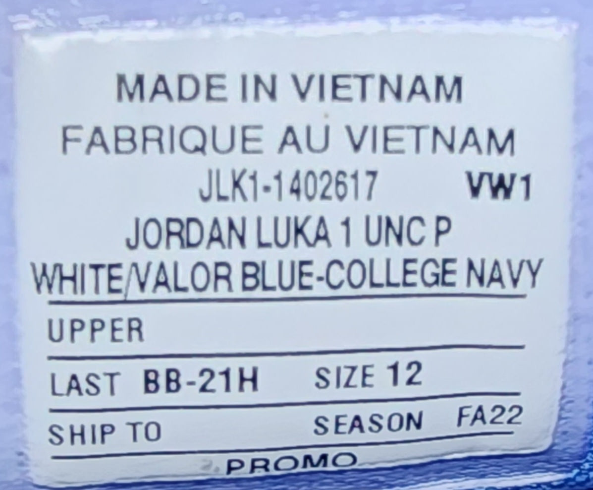 Jordan Luka 1 - UNC Tar Heels PE