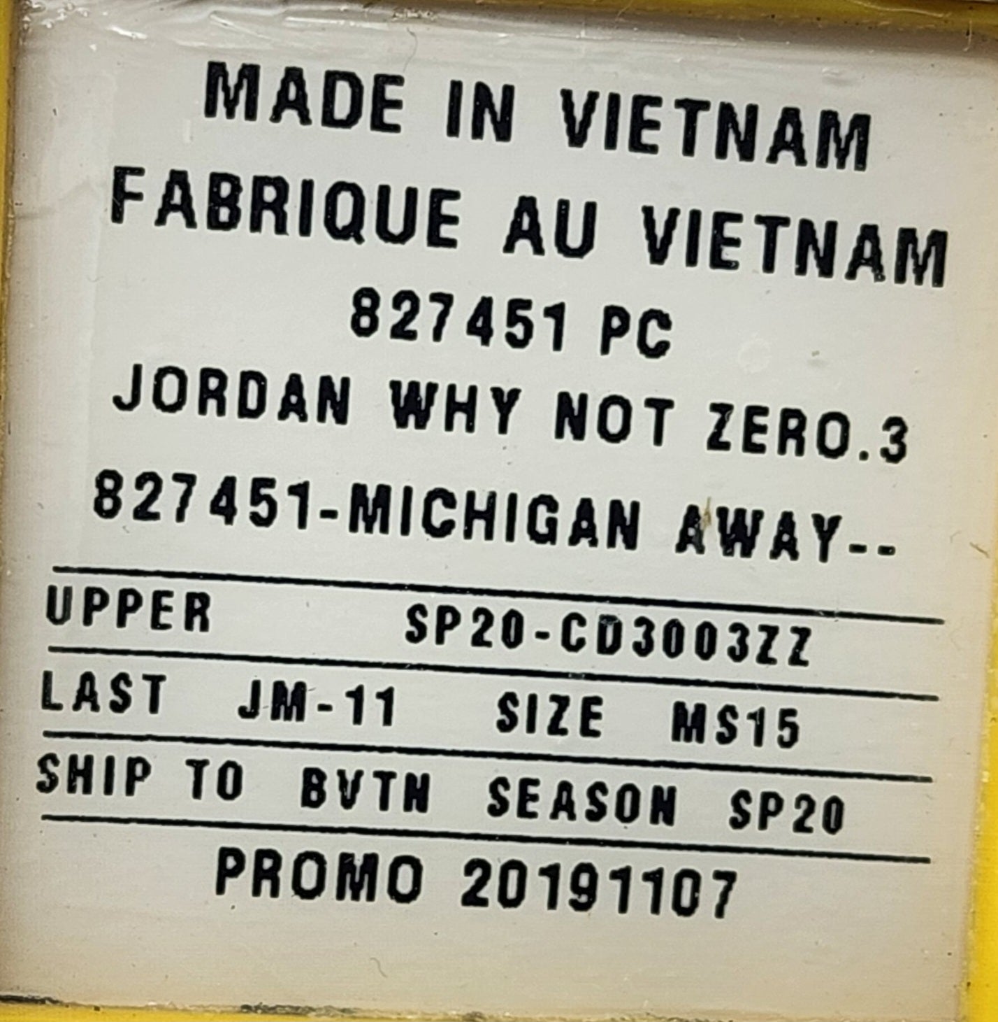 AJ 35 - 黄蜂队 PE