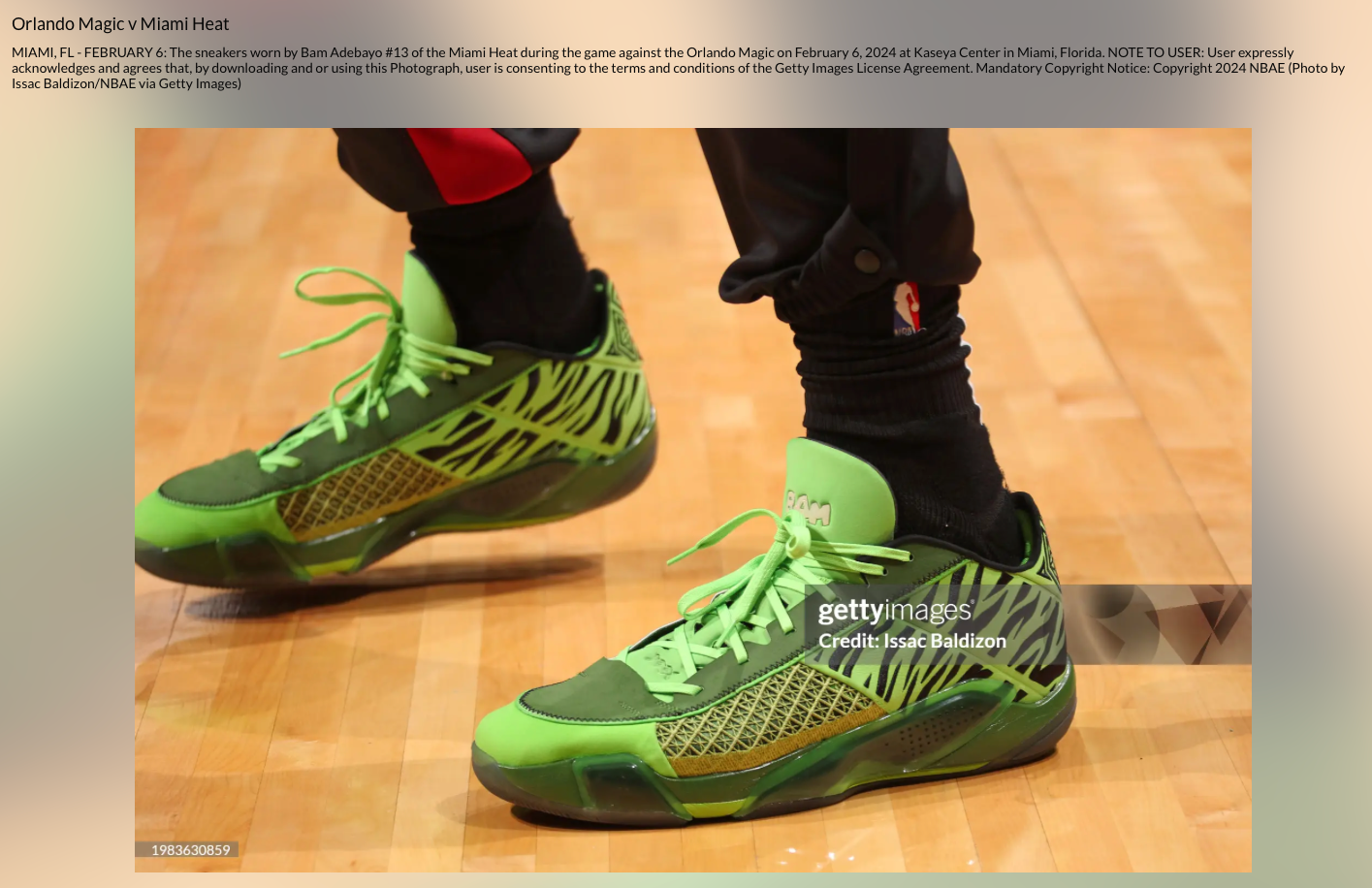 Air Jordan 38 Low - Bam Adebayo "Green Safari" PE