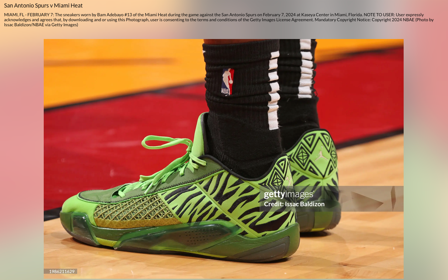 Air Jordan 38 Low - Bam Adebayo "Green Safari" PE