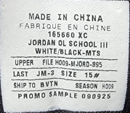 Jordan Ol School III - Michael Finley San Antonio Spurs PE