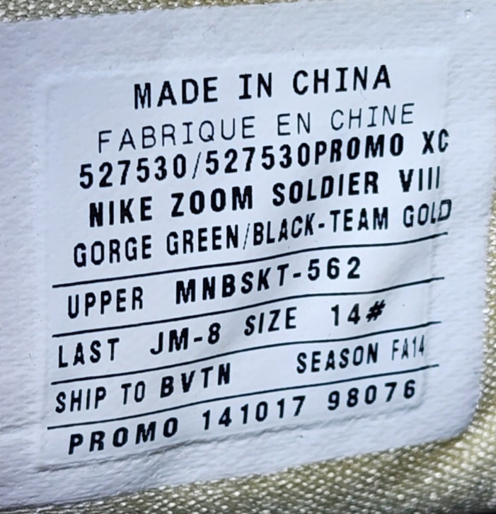 Nike Zoom LeBron Soldier 8 - SVSM HS Fighting Irish PE