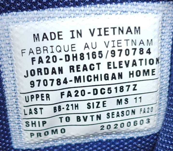 Jordan React Elevation - Michigan Wolverines PE