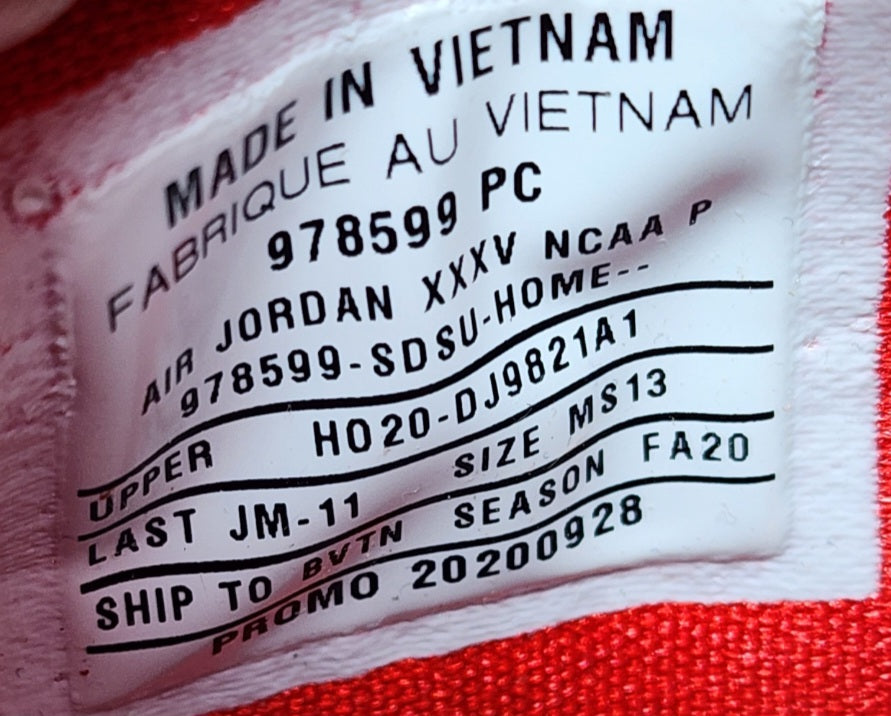 Air Jordan 35 - SDSU Aztecs PE