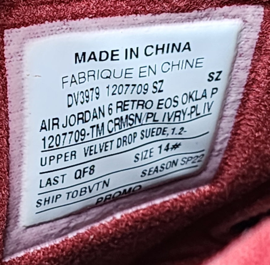 Air Jordan 06 Retro - Oklahoma Sooners PE