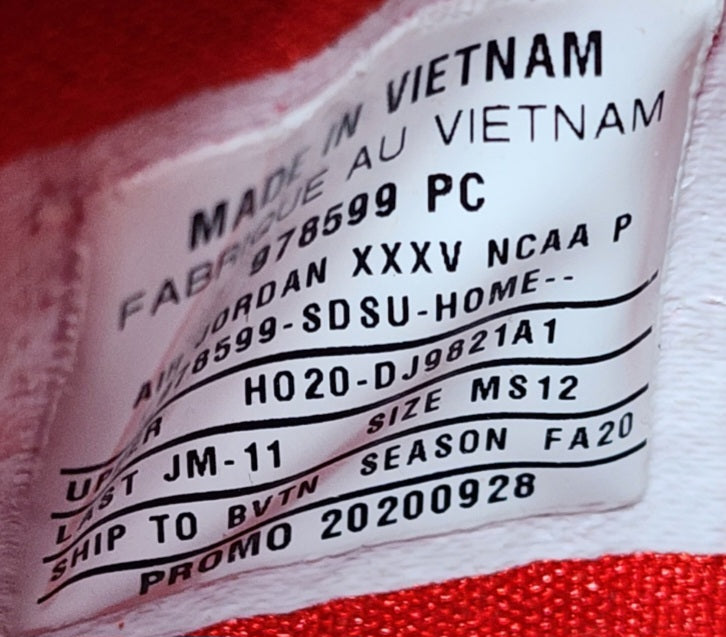 Air Jordan 35 - SDSU Aztecs PE