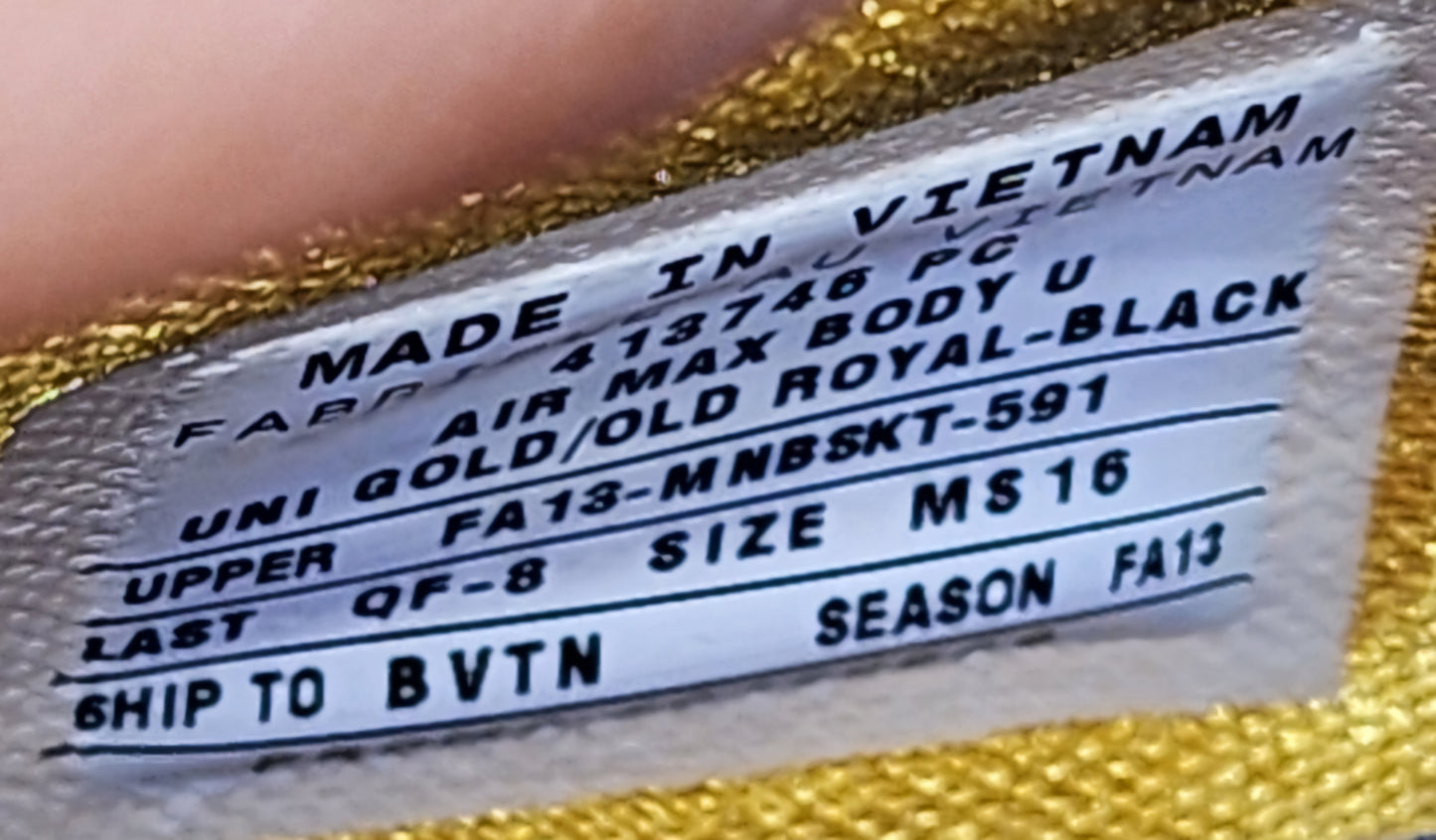 Nike Air Max Body U - Jermaine O'Neal Golden State Warriors PE