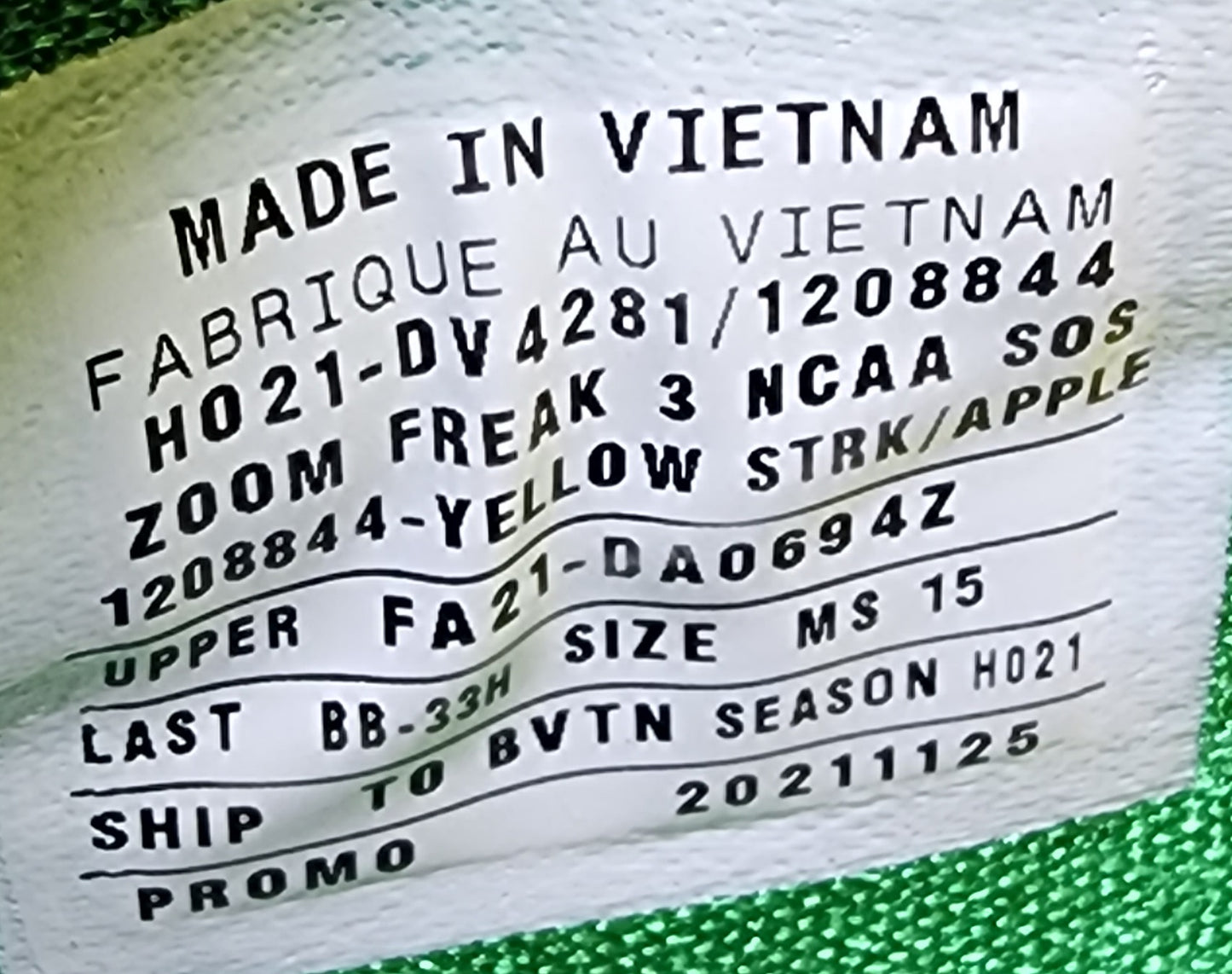 Nike Zoom Freak 3 - Oregon Ducks PE