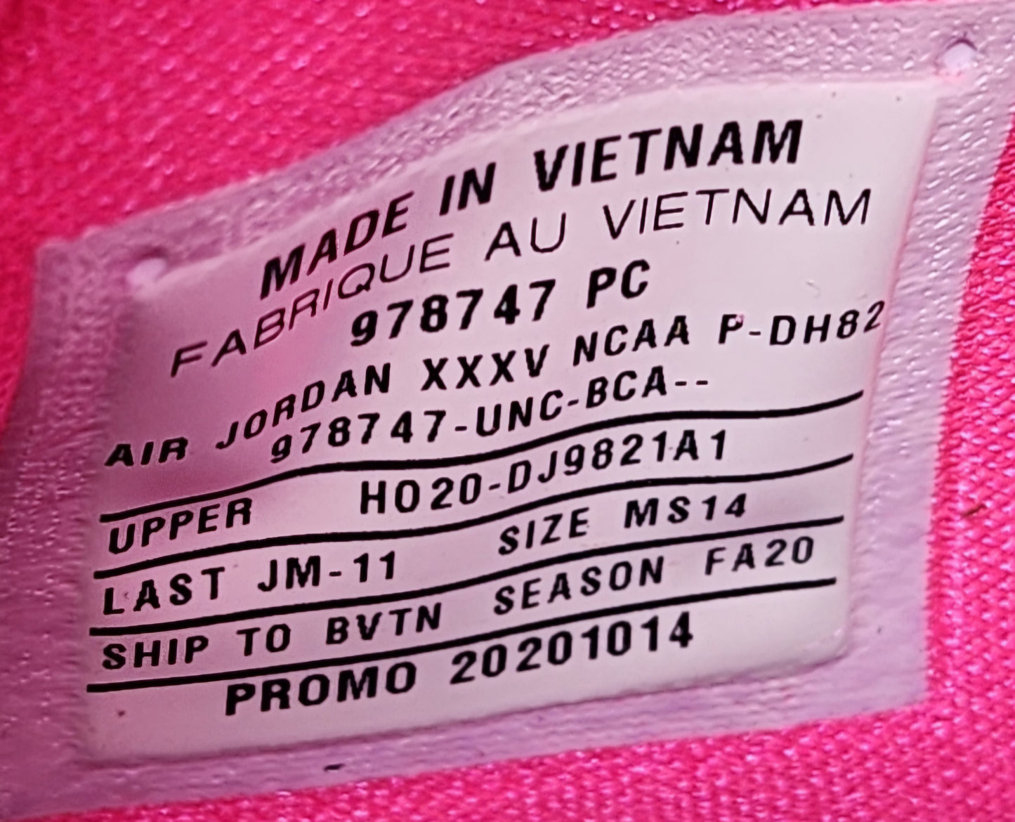 Air Jordan 35 - UNC Tar Heels PE