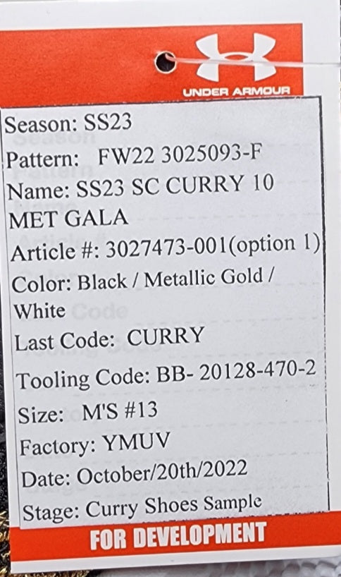 Under Armour Curry 10 - Stephen Curry Golden State Warriors PE