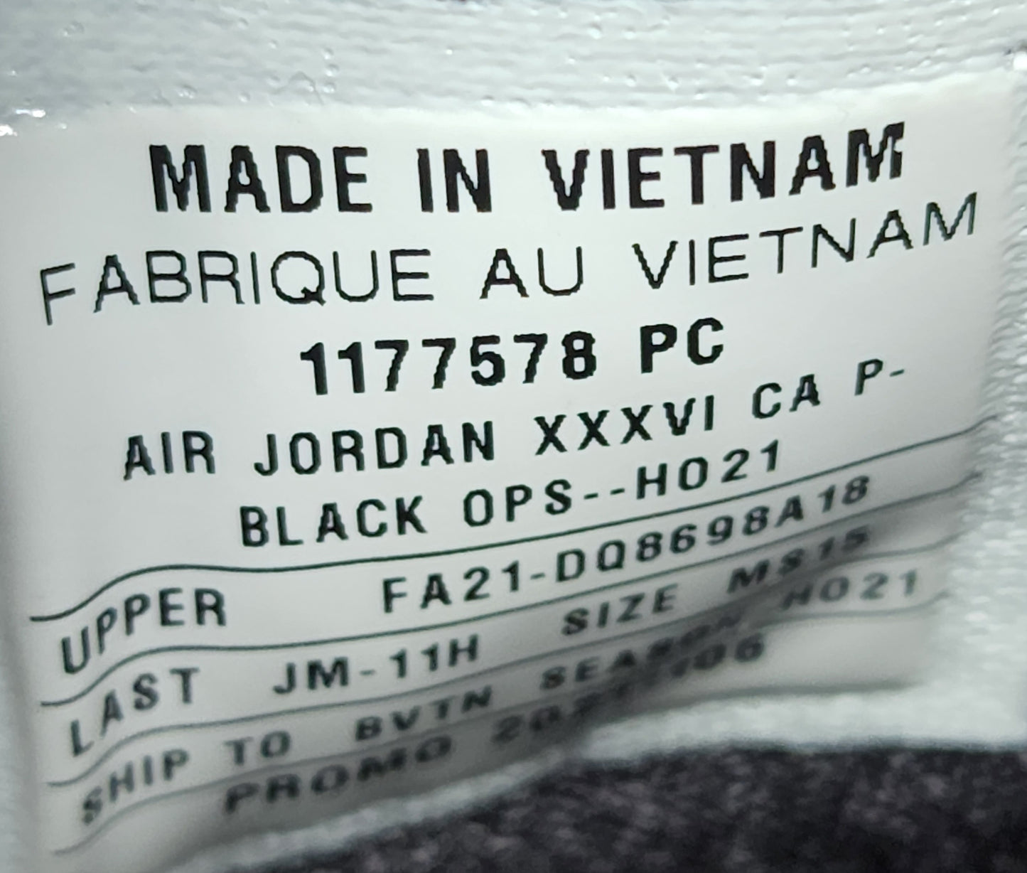 Air Jordan 36 - Carmelo Anthony Los Angeles Lakers PE