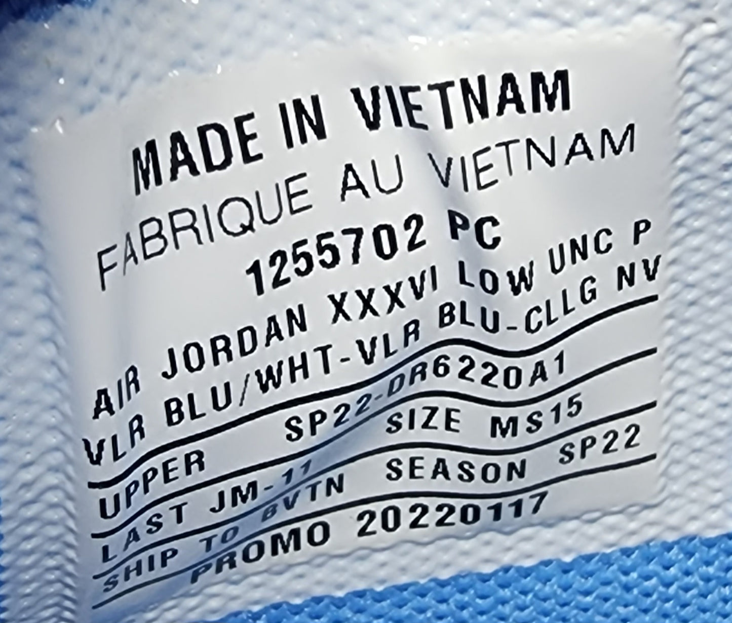 Air Jordan 36 Low - UNC Tar Heels PE