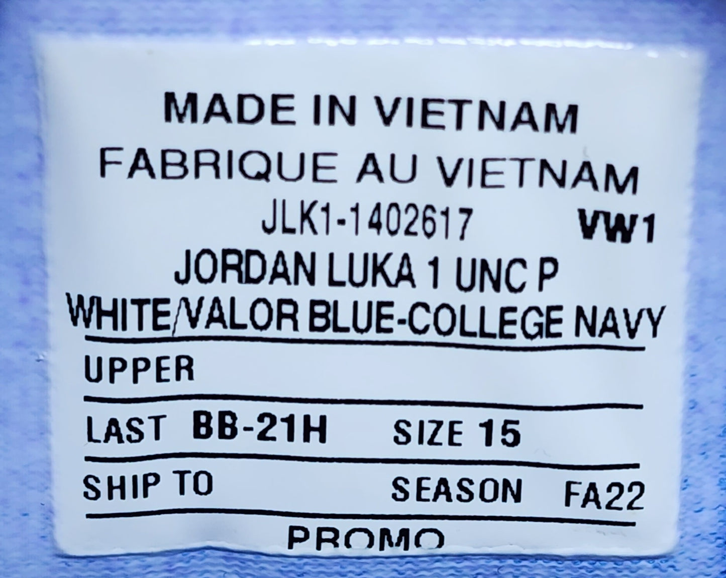 Jordan Luka 1 - UNC Tar Heels PE