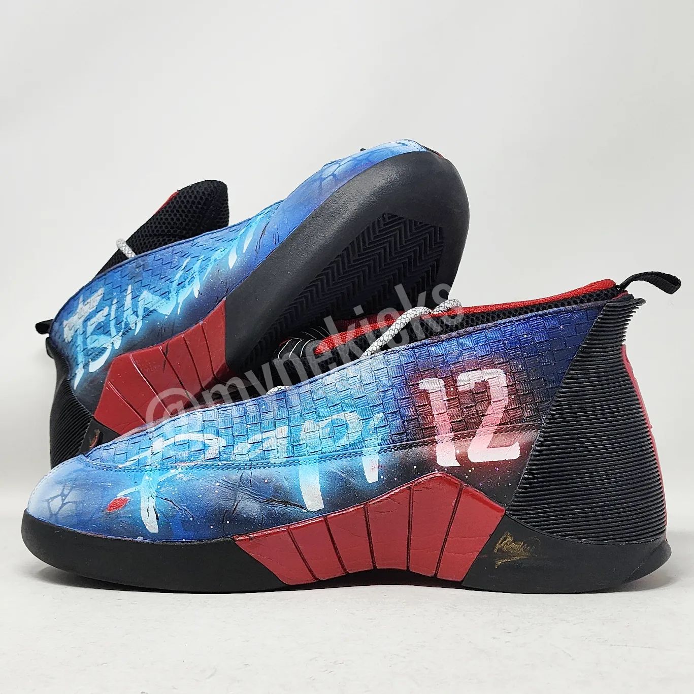 Jordan 15 Kelly Oubre Jr. Wizards Custom Sneakers
