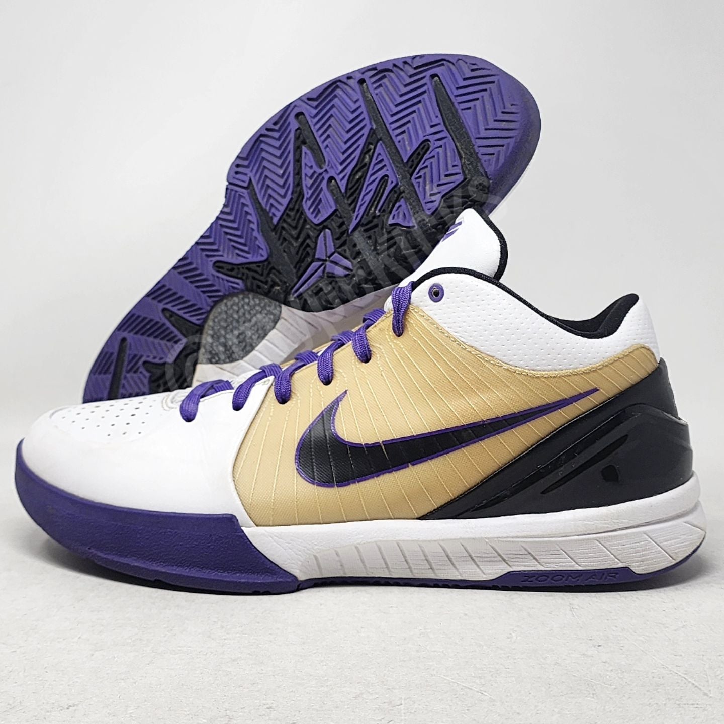 Nike Kobe 4 - White/Black/Varsity Purple SAMPLE