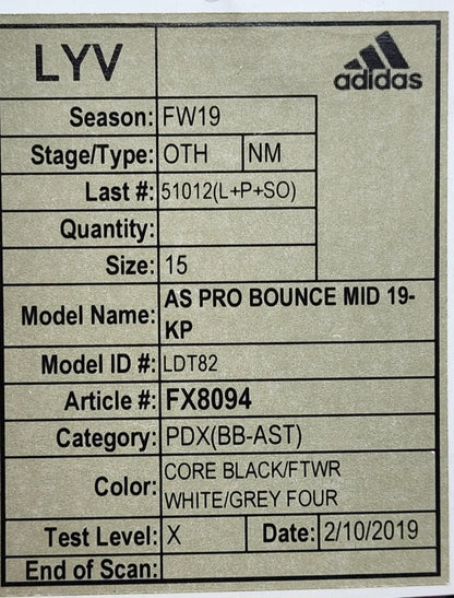 Adidas Pro Bounce Mid 19 - Kristaps Porziņģis Dallas Mavericks PE