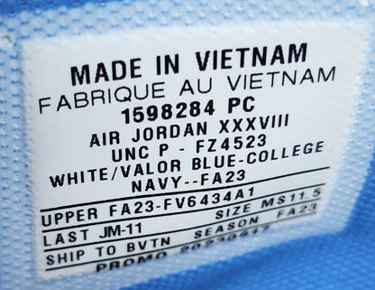 Air Jordan 38 - UNC Tar Heels PE