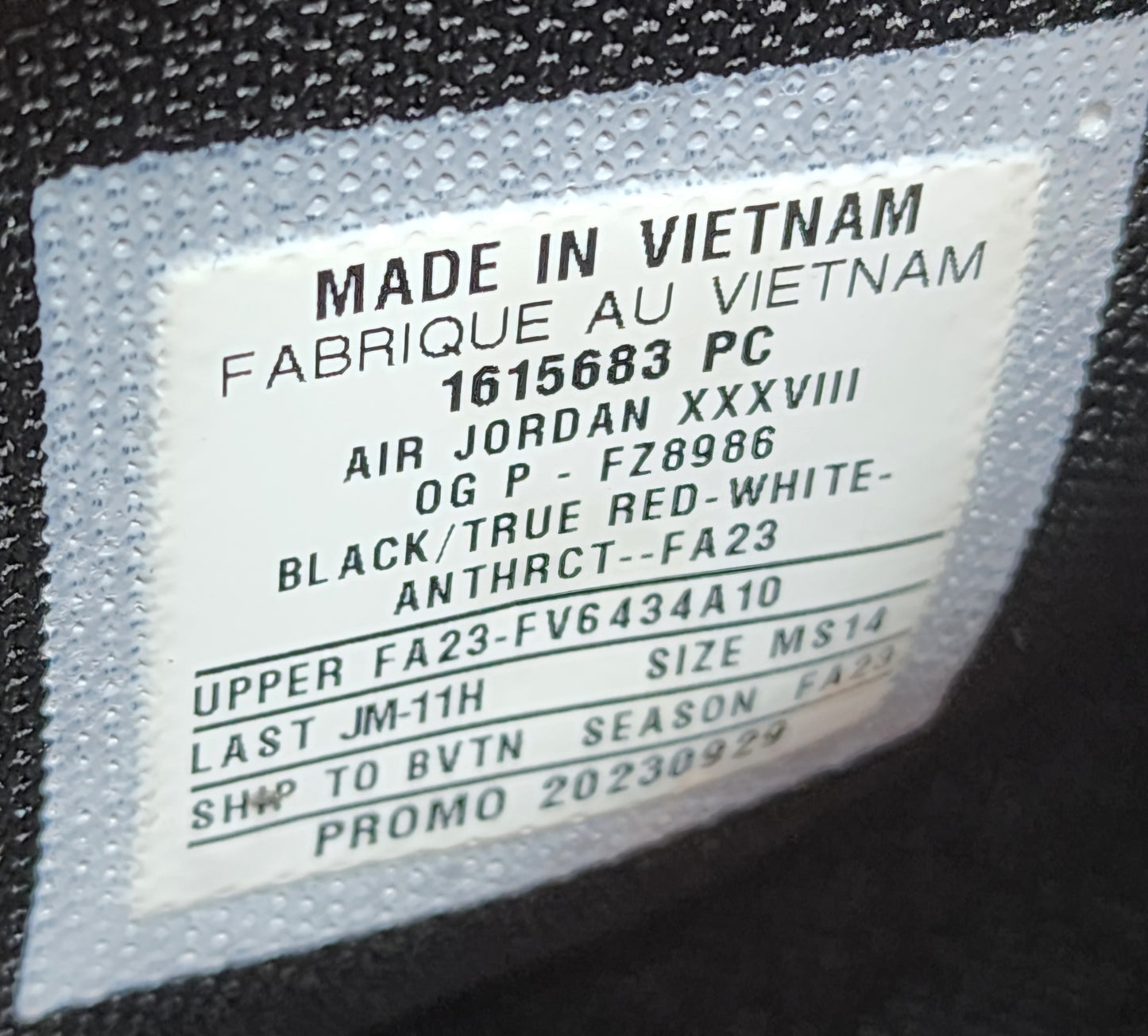 Air Jordan 38 - "Playoff" PE